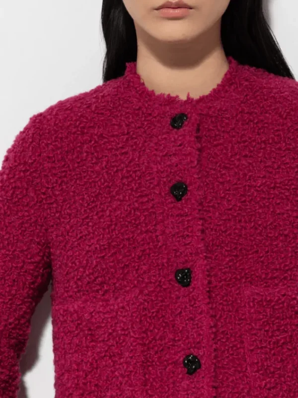 Luisa Cerano Coats And Jackets | Luxury Gifts^Bouclé Wool Tweed Jacket In Berry Pink 408286 3524 Col 04