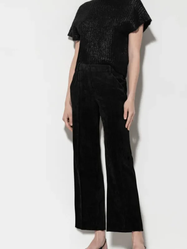 Luisa Cerano Trousers | Gifts Under £250^Cord Wide Leg Trousers In Black 608690 3556 Col 001