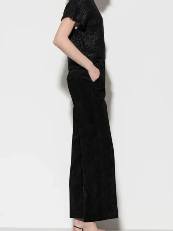 Luisa Cerano Trousers | Gifts Under £250^Cord Wide Leg Trousers In Black 608690 3556 Col 001