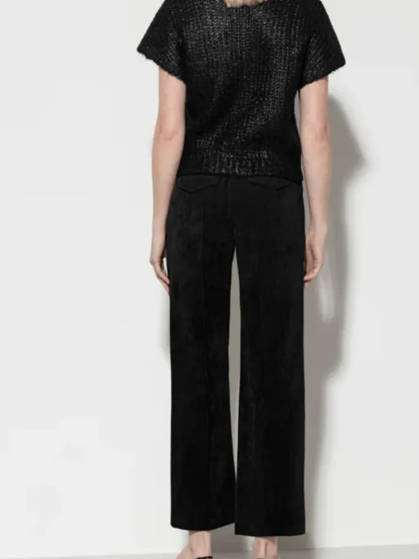 Luisa Cerano Trousers | Gifts Under £250^Cord Wide Leg Trousers In Black 608690 3556 Col 001
