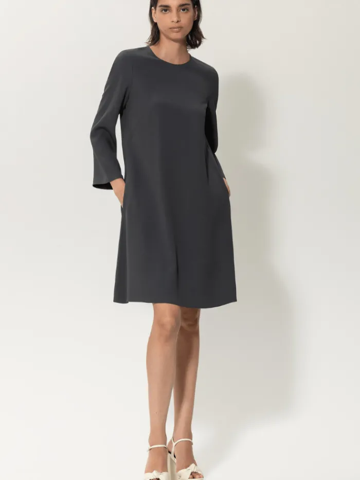 luisa_cerano_grey_mini_dr_0.webp Luisa Cerano Dresses | Gifts Under £250^Grey Mini Dress 788456 3417 Col 190