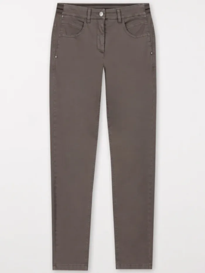 luisa_cerano_high_stretch_0.webp Luisa Cerano Denim | Luxury Gifts^High Stretch Taupe Denim Jeans 607600 1883 Col 1633