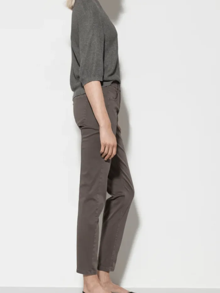 luisa_cerano_high_stretch_2.webp Luisa Cerano Denim | Luxury Gifts^High Stretch Taupe Denim Jeans 607600 1883 Col 1633