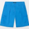 Luisa Cerano Shorts | Gifts Under £250^Linen Blend Cargo Shorts In Azure 698690 3502 Col 0235