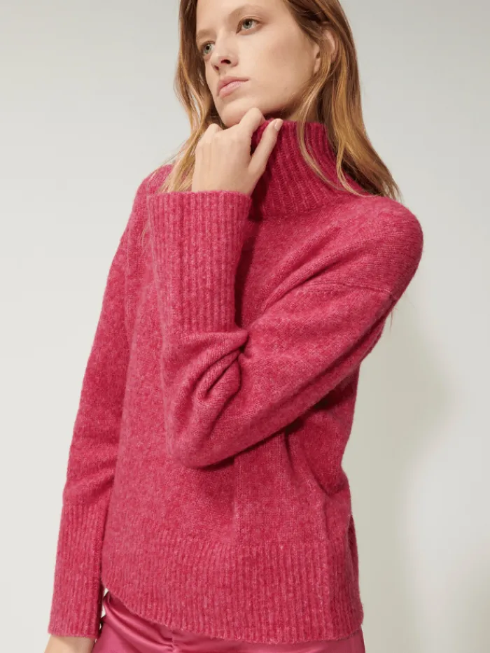 luisa_cerano_pink_turtlen_2.webp Luisa Cerano Knitwear | Gifts Under £250^Pink Turtleneck Pullover 188302 5292 Col 0453