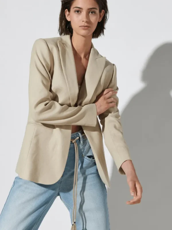 Luisa Cerano Coats And Jackets | Luxury Gifts^Shell Linen Mix Blazer 478297 3267 Col 0713
