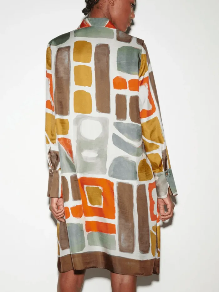 luisa_cerano_shirt_dress__3.webp Luisa Cerano Dresses | Luxury Gifts^Shirt Dress With Ethnic Print 798495 3626 Col 1037