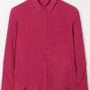 Luisa Cerano Tops | Luxury Gifts^Silk Blend Shirt Blouse In Berry Pink 208434 2179 Col 045