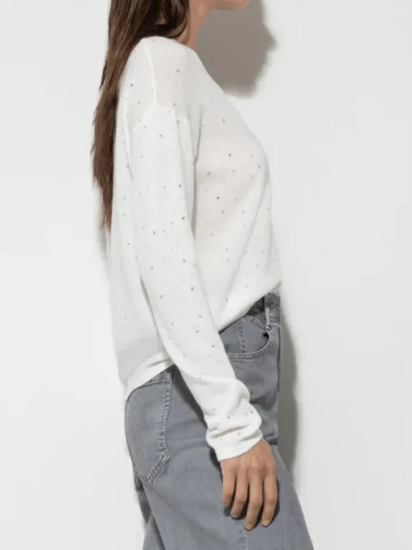 Luisa Cerano Knitwear | Luxury Gifts^Sweater With Rhinestones 108528 5923 Col 0103