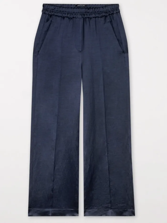 luisa_cerano_wide_leg_lin_0.webp Luisa Cerano Trousers | Luxury Gifts^Wide Leg Linen Blend Trousers In Navy 698524 3596 Col 029