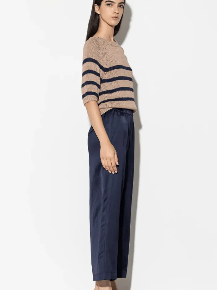 luisa_cerano_wide_leg_lin_3.webp Luisa Cerano Trousers | Luxury Gifts^Wide Leg Linen Blend Trousers In Navy 698524 3596 Col 029