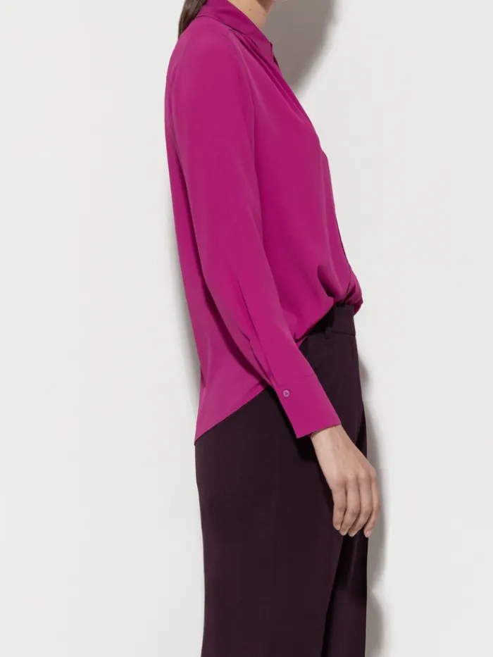 luisa_cerano_womens_blous_2.webp Luisa Cerano Tops | Luxury Gifts^Women's Blouse With Piping In Ultra Pink 208494 2179 Col