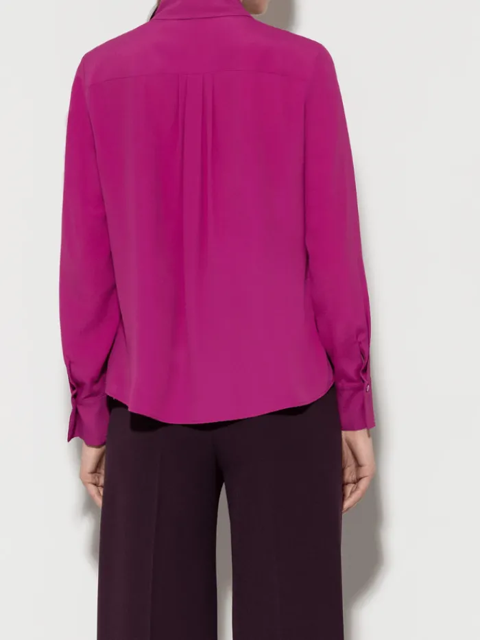 luisa_cerano_womens_blous_4.webp Luisa Cerano Tops | Luxury Gifts^Women's Blouse With Piping In Ultra Pink 208494 2179 Col