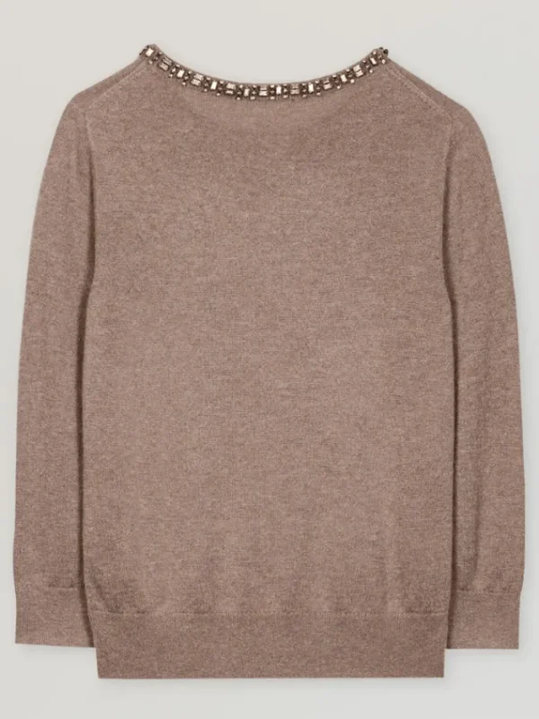 Luisa Cerano Knitwear | Luxury Gifts^Women's Fine Knit Jumper With Glittering Stones 118608 59