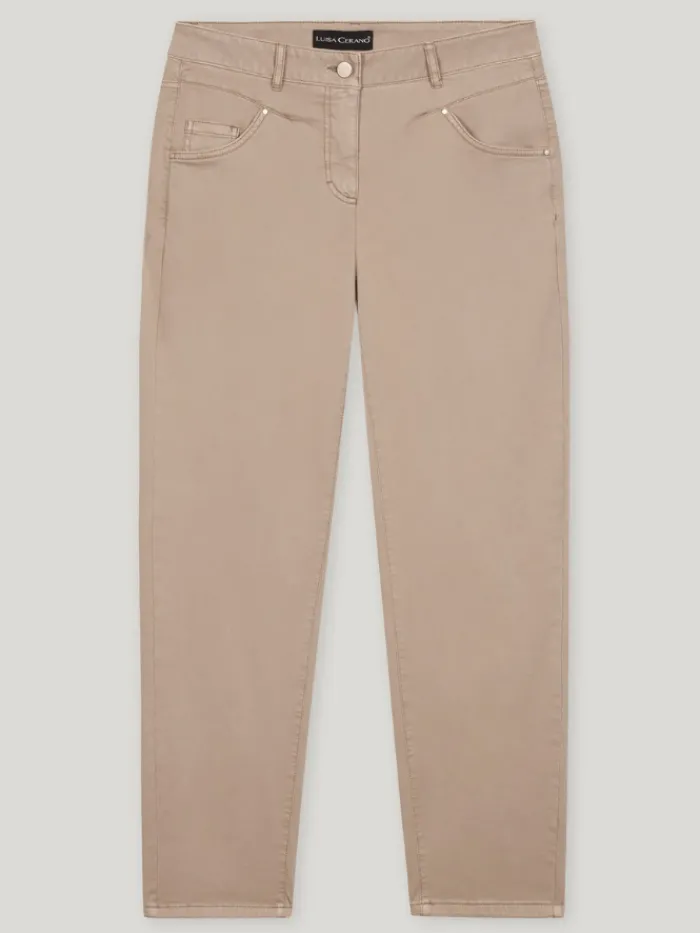 luisa_cerano_womens_high__0-1.webp Luisa Cerano Denim | Trousers^Women's High Stretch Tapered Denim Trousers 618734 1883 C