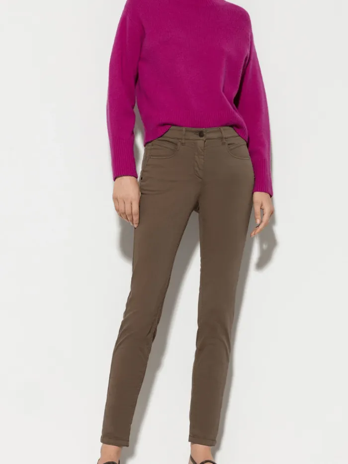luisa_cerano_womens_high__1-2.webp Luisa Cerano Denim | Luxury Gifts^Women's High Stretch Denim Jeans In Tobacco 607600 1883 C