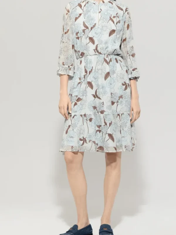 Luisa Cerano Dresses | Luxury Gifts^Women's Midi Dress With Flower Print 718560 3740 Col 1039