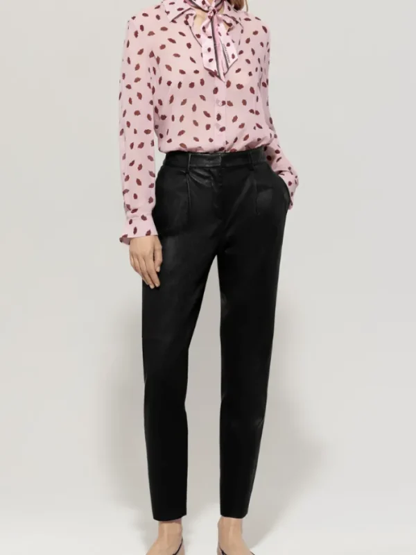 Luisa Cerano Tops | Luxury Gifts^Women's Shirt Blouse With Lips Print In Fresh Rose 218514
