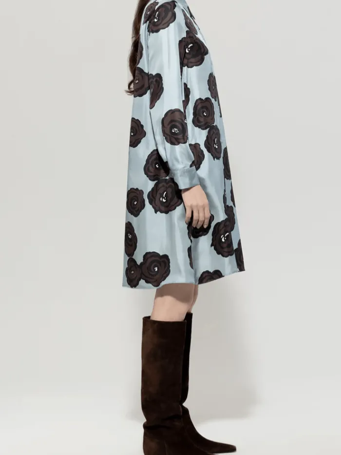 luisa_cerano_womens_silk__2.webp Luisa Cerano Dresses | Luxury Gifts^Women's Silk Shirt Dress With Flower Print 718565 3746 Co