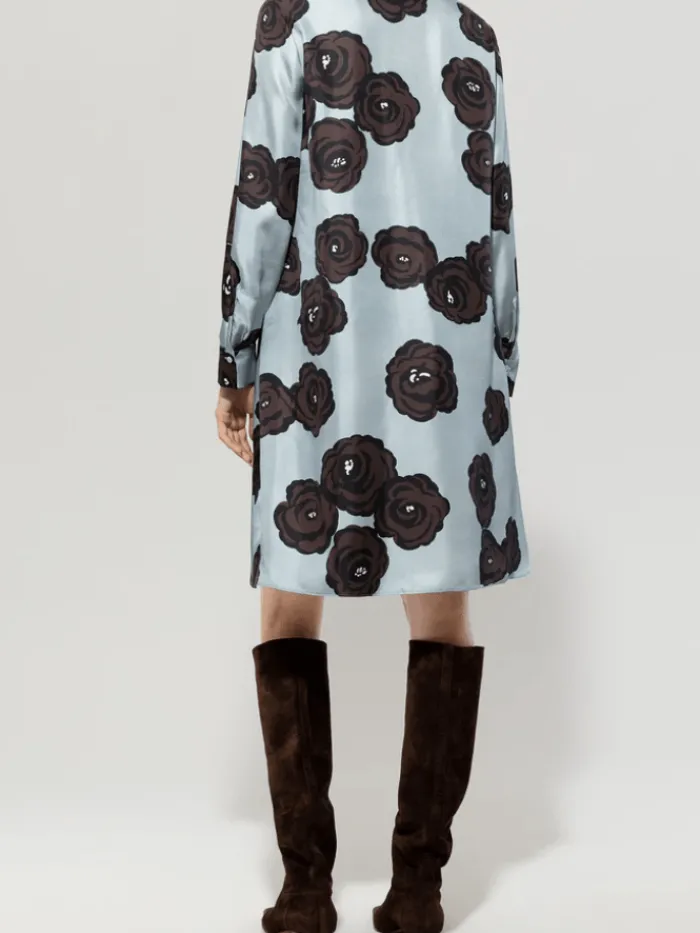 luisa_cerano_womens_silk__3.webp Luisa Cerano Dresses | Luxury Gifts^Women's Silk Shirt Dress With Flower Print 718565 3746 Co