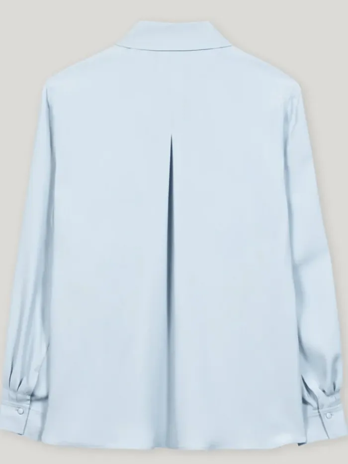 luisa_cerano_womens_silk__5-1.webp Luisa Cerano Tops | Luxury Gifts^Women's Silk Blend Shirt Blouse In Sky Blue 218514 2179 C
