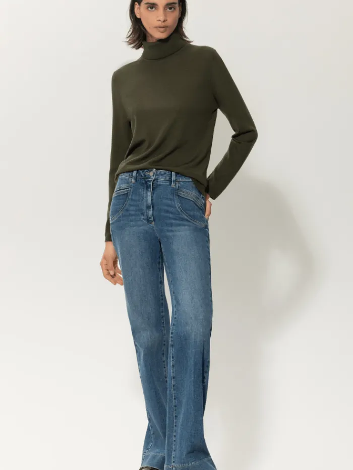 luisa_cerano_wool_blend_t_0-1.webp Luisa Cerano Knitwear | Gifts Under £250^Wool Blend Turtleneck Jumper In Bamboo 188340 5903 Col 03