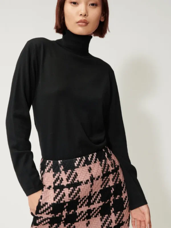 Luisa Cerano Knitwear | Gifts Under £250^Wool Blend Turtleneck Jumper In Dark Grey 188340 5903 Col
