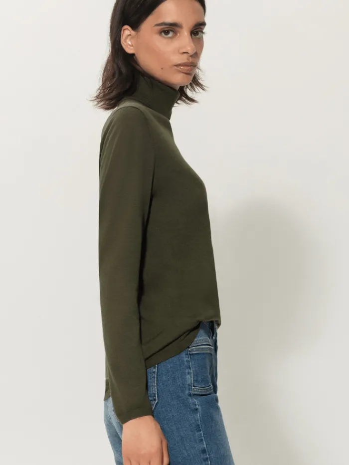 luisa_cerano_wool_blend_t_2-1.webp Luisa Cerano Knitwear | Gifts Under £250^Wool Blend Turtleneck Jumper In Bamboo 188340 5903 Col 03