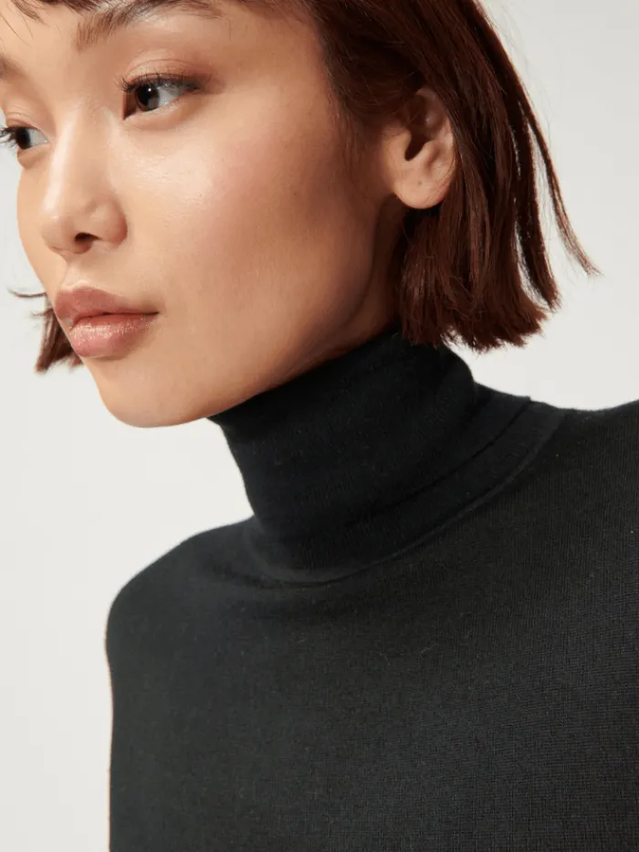 luisa_cerano_wool_blend_t_4.webp Luisa Cerano Knitwear | Gifts Under £250^Wool Blend Turtleneck Jumper In Dark Grey 188340 5903 Col