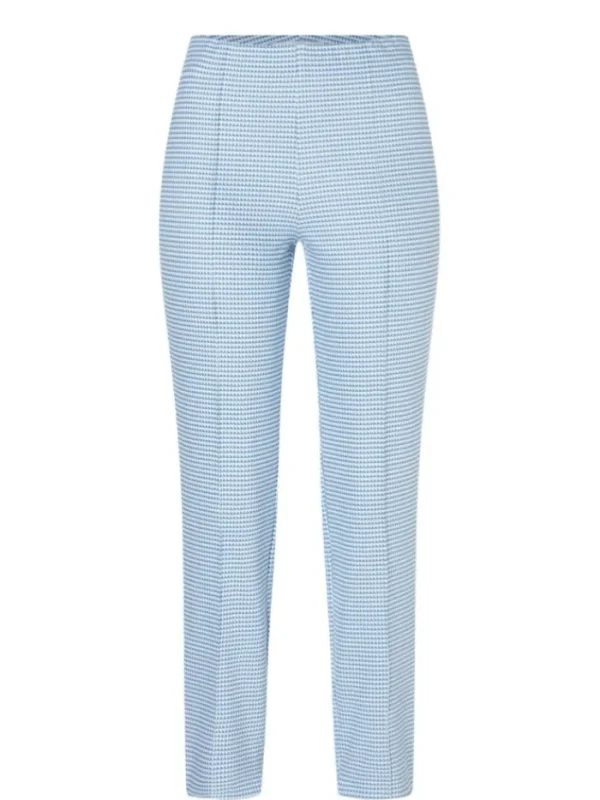 Mac Jeans Gifts Under £50 | Gift Sale^Mac Dream Anna Summer Blue and White Pull On Trousers 5289 0124 145B