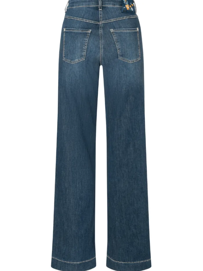mac_womens_dream_wide_won_1.webp Mac Jeans Denim | Gifts Under £250^Mac Women's Dream Wide Wonder Light Jeans In Authentic Dark Wash 5441