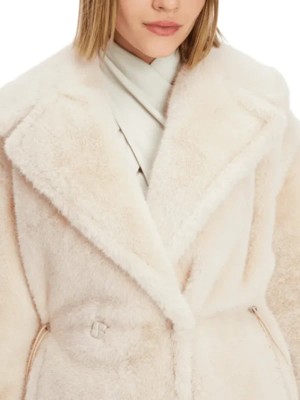 Marc Cain Additions Coats And Jackets | Faux Fur Edit^Faux Furry Coat In Light Beige XA 12.07 W86 COL 18