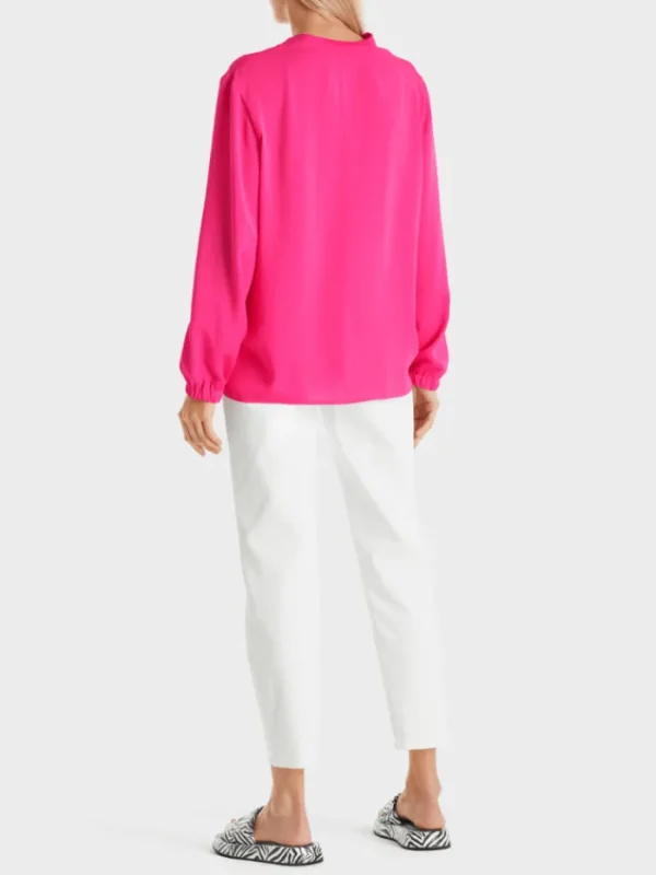 Marc Cain Additions Tops | Gifts Under £100^Pink V Neck Blouse WA 51.03 W39 COL 245