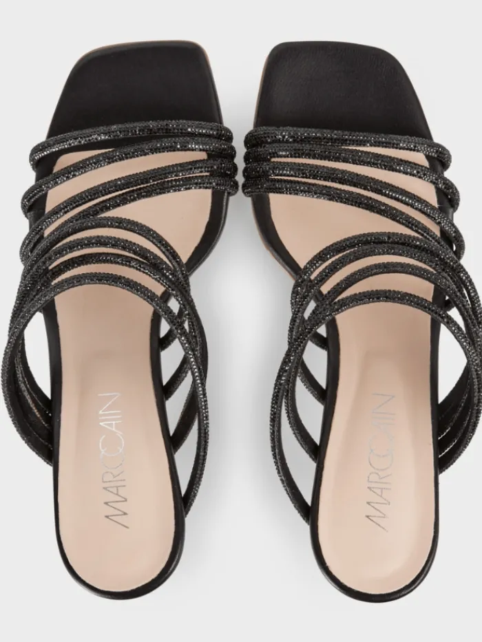 marc_cain_black_mules_wit_0.webp Marc Cain Party Wear | Footwear^Black Mules With Glitter Straps WB SG.08 Z08 COL 900