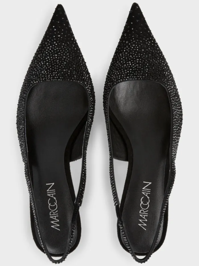 marc_cain_black_slingback_0.webp Marc Cain Party Wear | Footwear^Black Slingback Pumps With Crystals WB SD.06 L22 COL 900