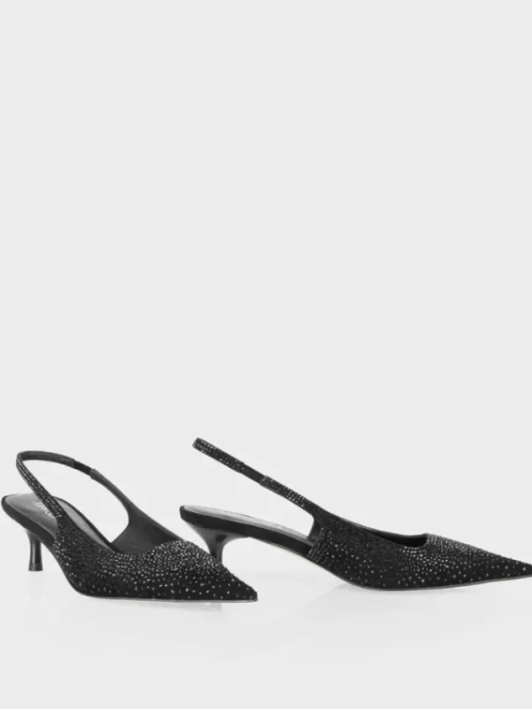 Marc Cain Party Wear | Footwear^Black Slingback Pumps With Crystals WB SD.06 L22 COL 900