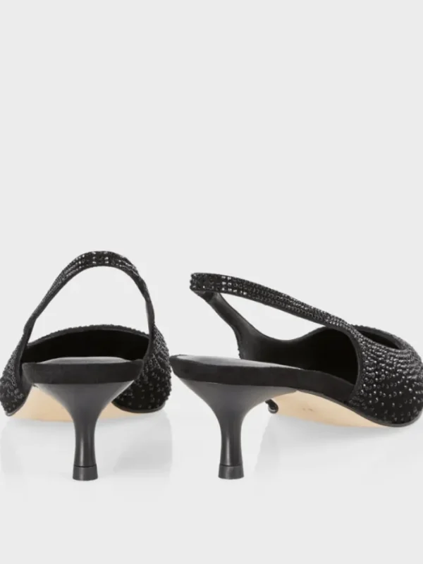 Marc Cain Party Wear | Footwear^Black Slingback Pumps With Crystals WB SD.06 L22 COL 900