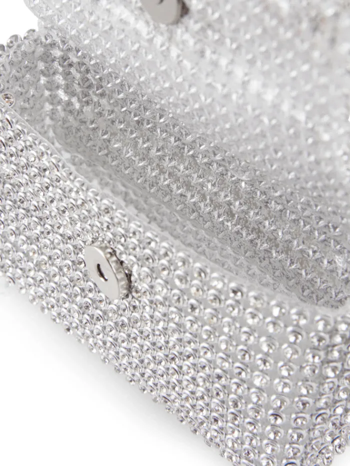 marc_cain_collections_bel_2.webp Marc Cain Collections Party Wear | Bags^Belt With Mini Bag In Silver And Diamantes WC G1