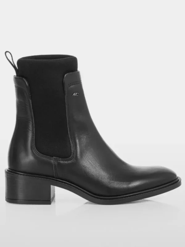 Marc Cain Collections Footwear | Footwear^Calfskin Slip On Ankle Boots In Black XC SB.09 L
