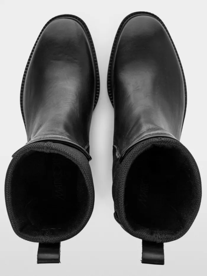 marc_cain_collections_cal_3.webp Marc Cain Collections Footwear | Footwear^Calfskin Slip On Ankle Boots In Black XC SB.09 L