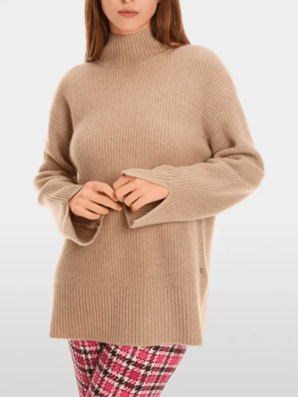 Marc Cain Collections Knitwear | Gifts Under £250^Cashmere Turtleneck Camel Jumper XC 41.51 M69 CO