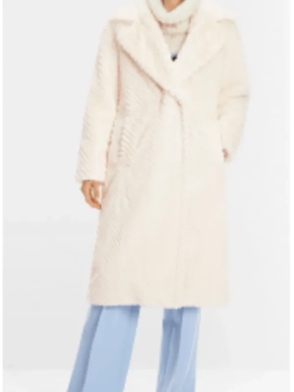Marc Cain Collections Coats And Jackets | Party Wear^Double Breasted Coat In Light Beige XC 11.17 W95