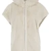 Marc Cain Collections Coats And Jackets | Faux Fur Edit^Faux Fur Gilet In Light Beige XC 37.05 W80 Col 1