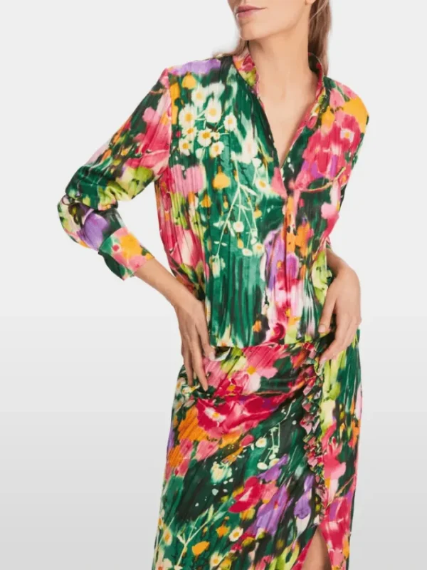Marc Cain Collections Tops | Gifts Under £100^Floral Print Blouse XC 51.22 W04 COL 558
