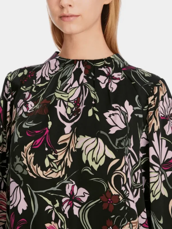 Marc Cain Collections Tops | Gifts Under £250^Floral Blouse With Silk XC 51.19 W44 COL 900