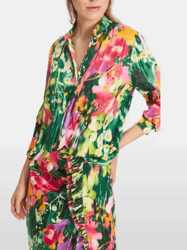 Marc Cain Collections Tops | Gifts Under £100^Floral Print Blouse XC 51.22 W04 COL 558