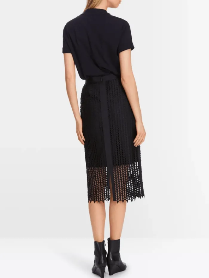 marc_cain_collections_ope_3.webp Marc Cain Collections Gifts Under £100^Openwork Midi Skirt In Midnight Blue XC 71.10 W3