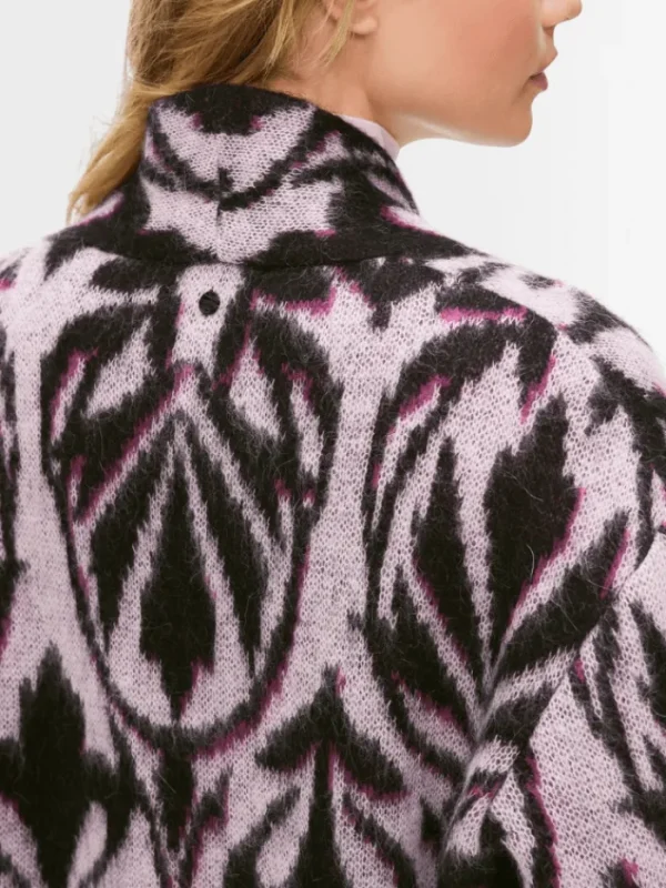 Marc Cain Collections Coats And Jackets | Luxury Gifts^Patterned Coat in Purple XC 11.03 M21 Col 250