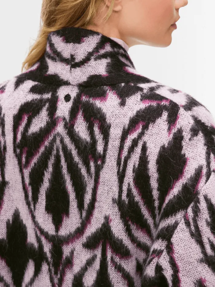 marc_cain_collections_pat_2-1.webp Marc Cain Collections Coats And Jackets | Luxury Gifts^Patterned Coat in Purple XC 11.03 M21 Col 250