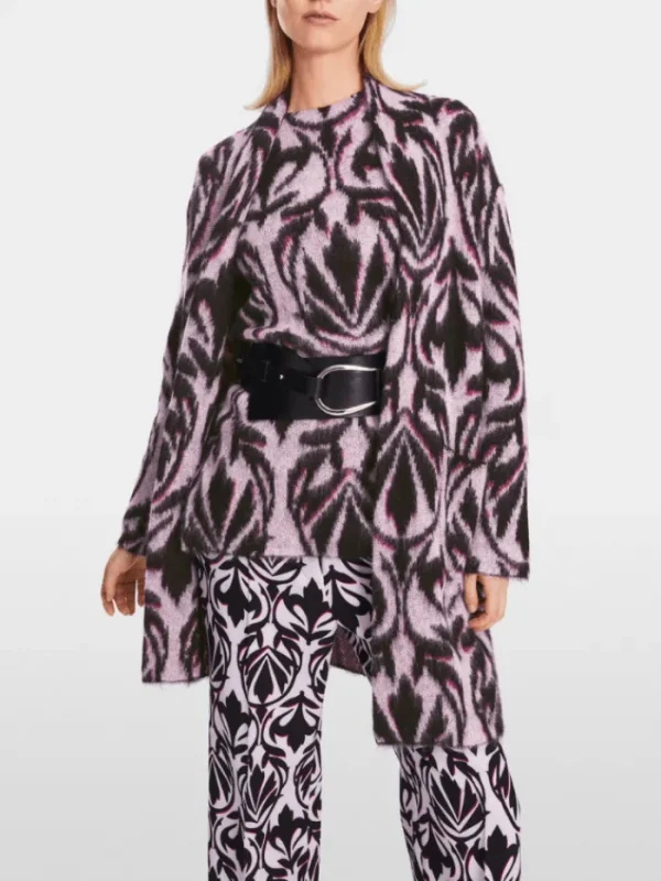 Marc Cain Collections Coats And Jackets | Luxury Gifts^Patterned Coat in Purple XC 11.03 M21 Col 250